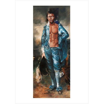 Johan Alberts - Bomani in this pop art based off Gainsborough's portrait "The Blue Boy"