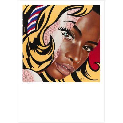 Johan Alberts - Geedi in this pop art based off Lichtenstein's portrait "Girl with hair ribbon"