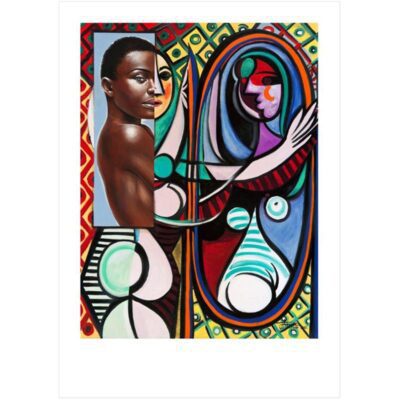 Johan Alberts - Nabulungi in this pop art based off Picasso's "Girl before a mirror"