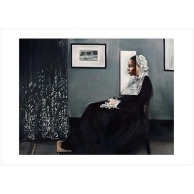 Johan Alberts - Nneka a in this pop art based off Whistler's' "Arrangement in Grey and Black No. 1" also known as "Whistler's Mother"