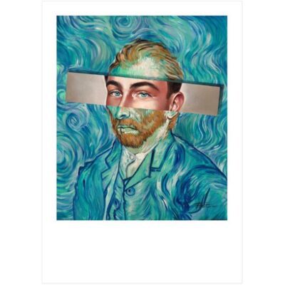 Johan Alberts - Tahir in a pop art based off Van Gogh's "Self Portrait, 1889"
