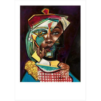 Johan Alberts - Zubaidah in this pop art based off Picasso's "Woman in beret and checked dress" portrait